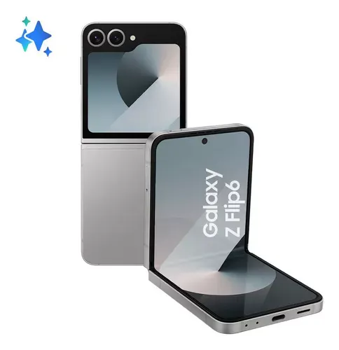 Celular Samsung Galaxy Z Flip6 5g, 256gb, 12gb Ram, Tela 6.7 , Cm. Dupla + Selfie 50mp, Galaxy Ai Cinza